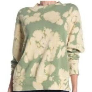 Abound- Mock Neck Tie-Dye Sweatshirt-Women's Size: XL-Color: Olive Green